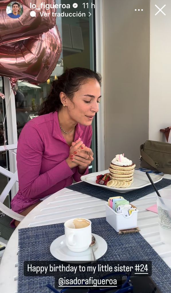 Isadora recibió la felicitación de su hermano Lorenzo.