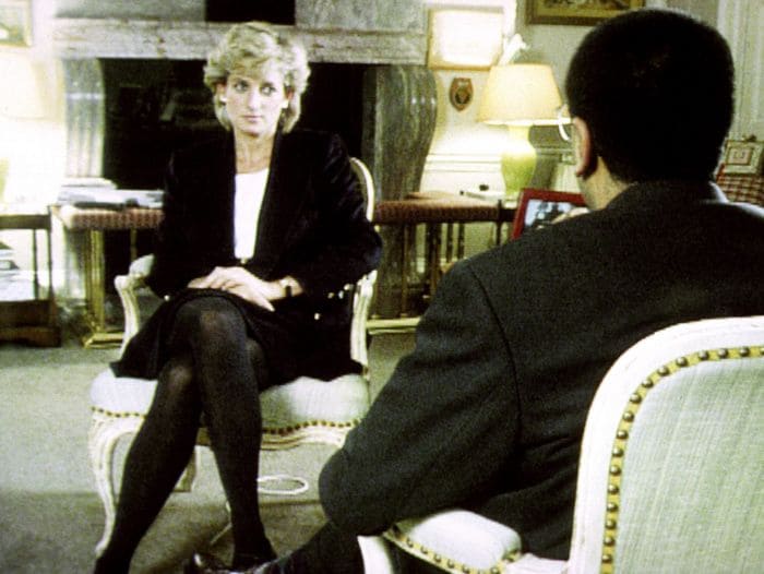 Diana de Gales durante su entrevista en BBC