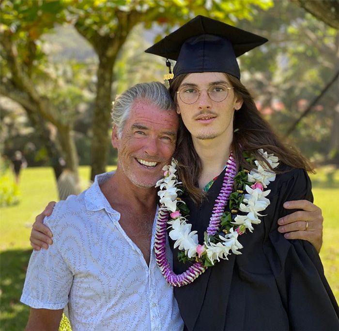 Pierce Brosnan con su hijo Dylan