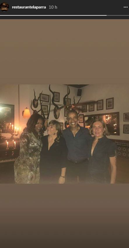 Barack y Michelle Obama en el restaurante La Parra de Madrid