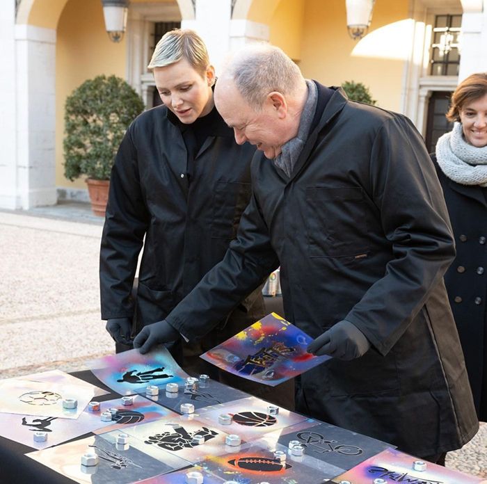 Alberto y Charlene de Mónaco preparando el Día de la Mujer