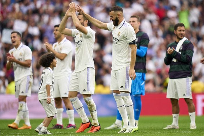 Karim Benzema con su hijo 