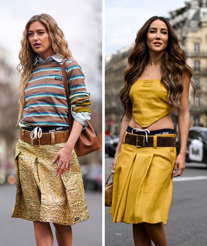 Looks de street style con falda y bóxer