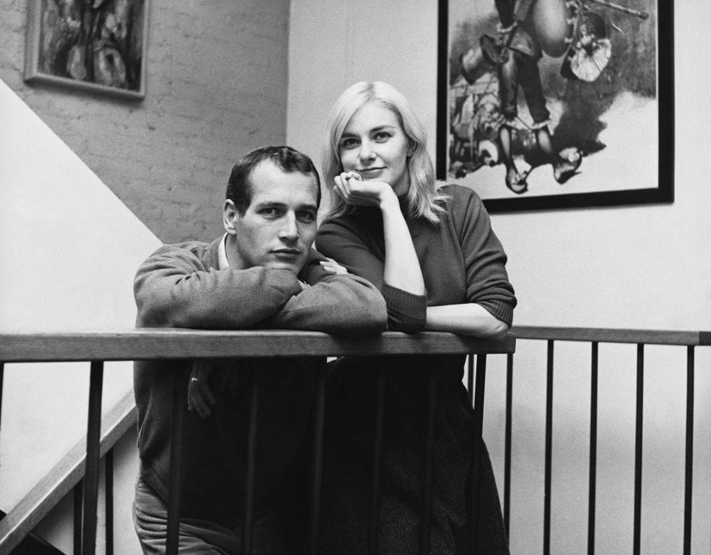 El matrimonio, Paul Newman y Joanne Woodward, en Nueva York en 1961