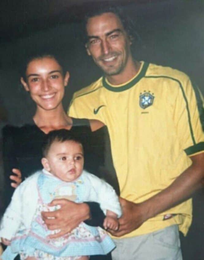 Blanca Romero con el padre biológico de su hija Lucía