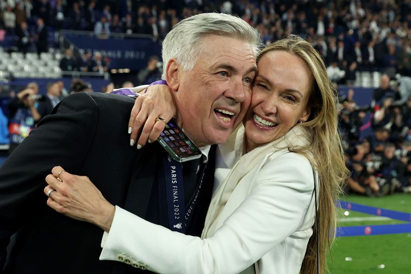 Ancelotti y Mariann Barrena