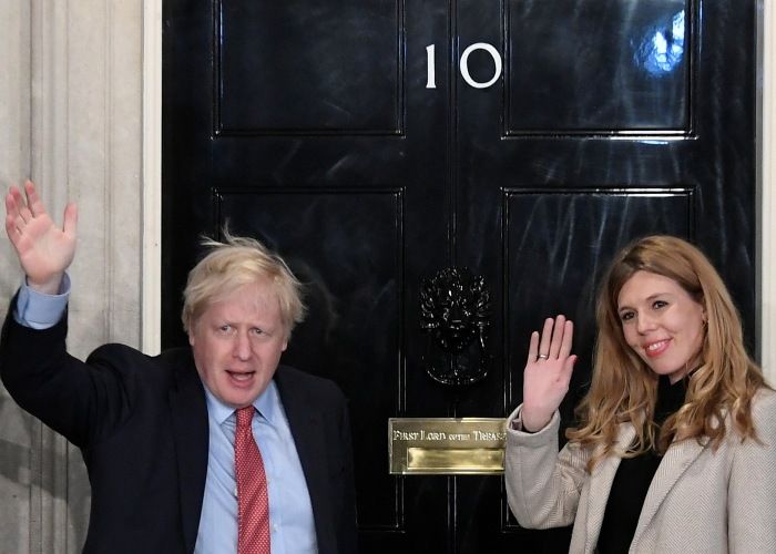 Boris Johnson y su mujer, Carrie