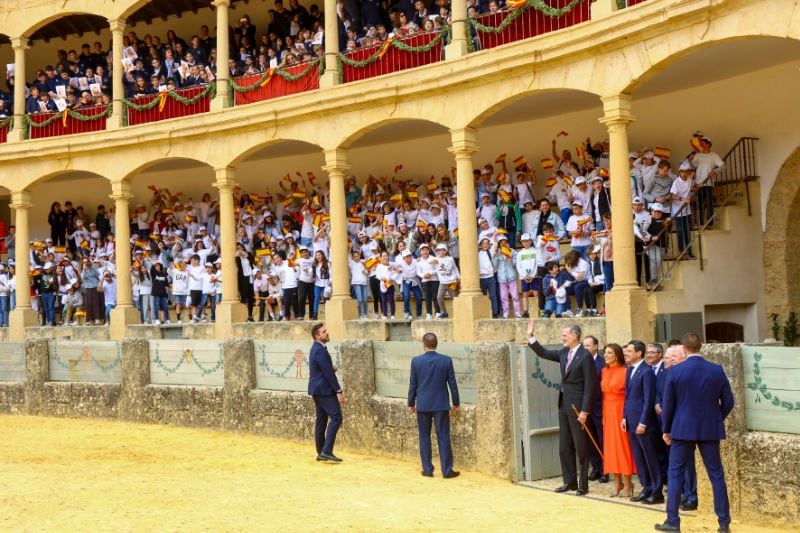 El rey Felipe en la plaza de toros de Ronda