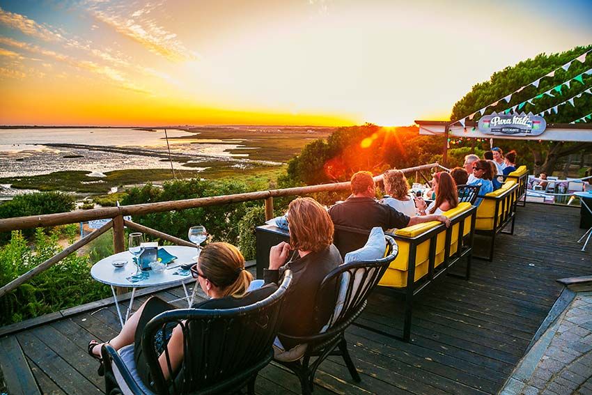 Atardecer junto a las playas del Rompido en Huelva