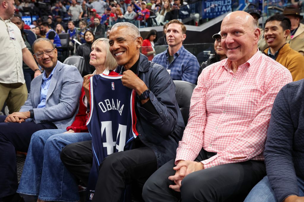 Barack Obama presenció el jugo de los LA Clippers y los Detroit Pistons 