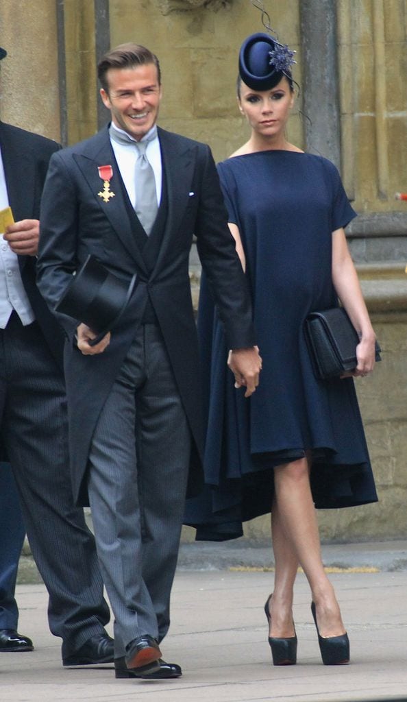 Los Beckham en la boda del príncipe Guillermo y Kate Middleton