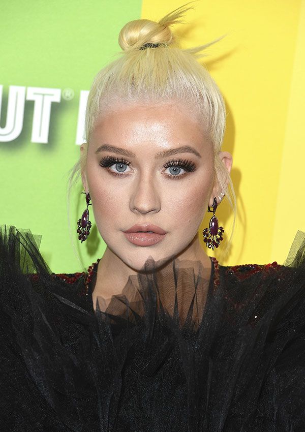 peinados gala amfar christina aguilera