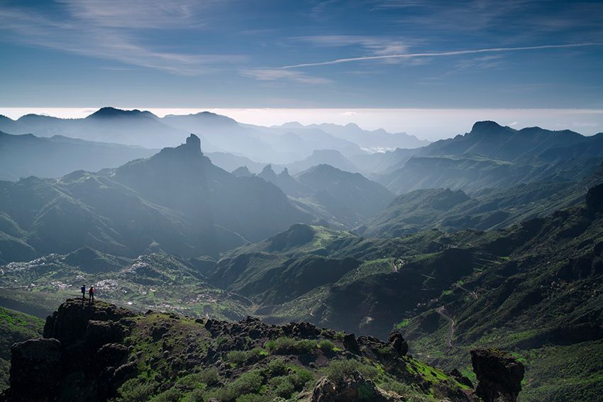 Vistas a Roque Bentayga y Roque Nublo, Gran Canaria