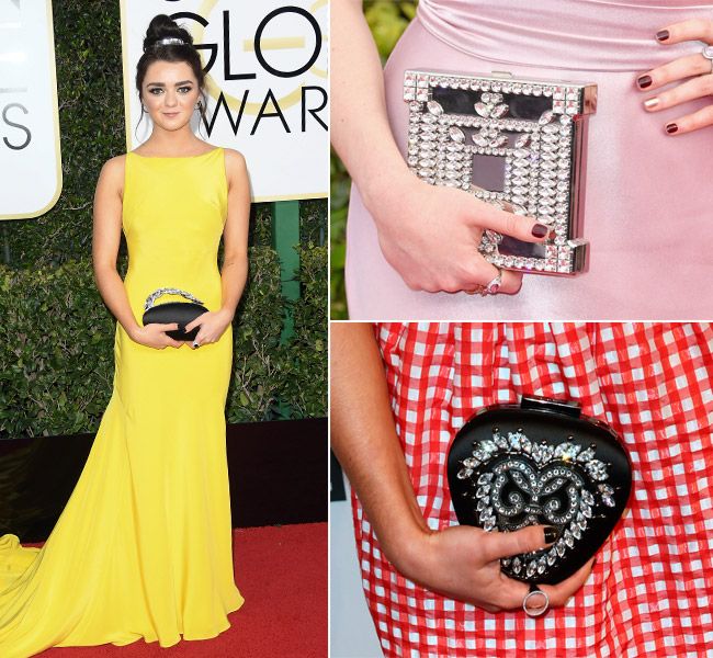 Maisie Williams clutch look