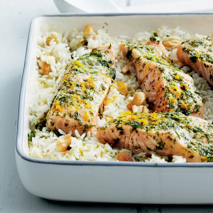 salmon arroz