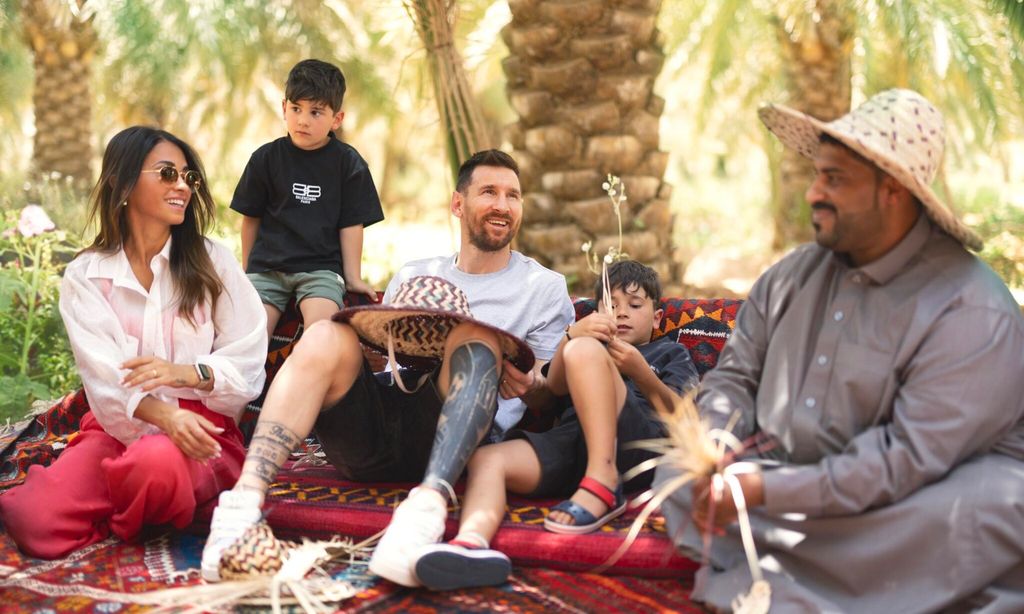 messi y su familia en arabia saud 