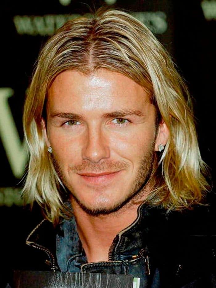 david beckham pelo largo antes a