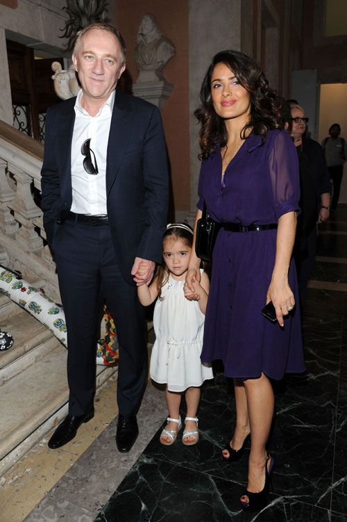 Francois-Henri Pinault y Salma Hayek con su hija Valentina Paloma, que el 21 de septiembre cumplirá cuatro años