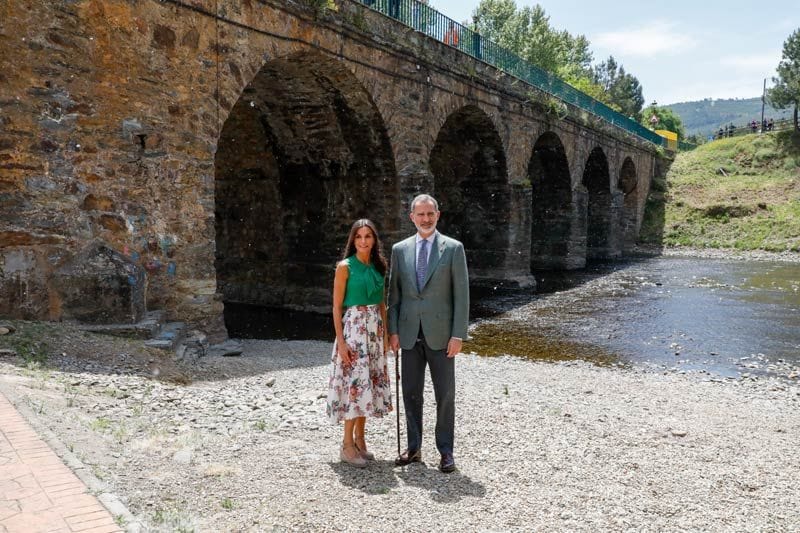 Los Reyes en el río Los Ángeles de Las Hurdes, donde se bañó Alfonso XIII