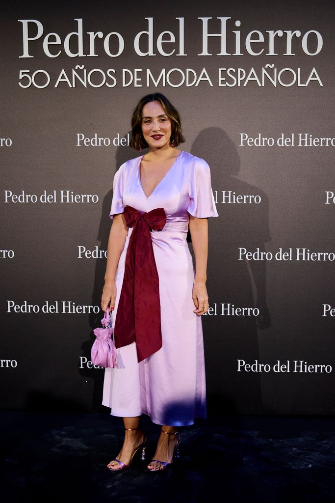 Tamara lució sonriente y feliz en el evento celebrado en la capital española.