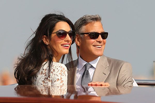 George Clooney y Amal Alamuddin gritaban su amor a los cuatro vientos con una mediática boda en Venecia
