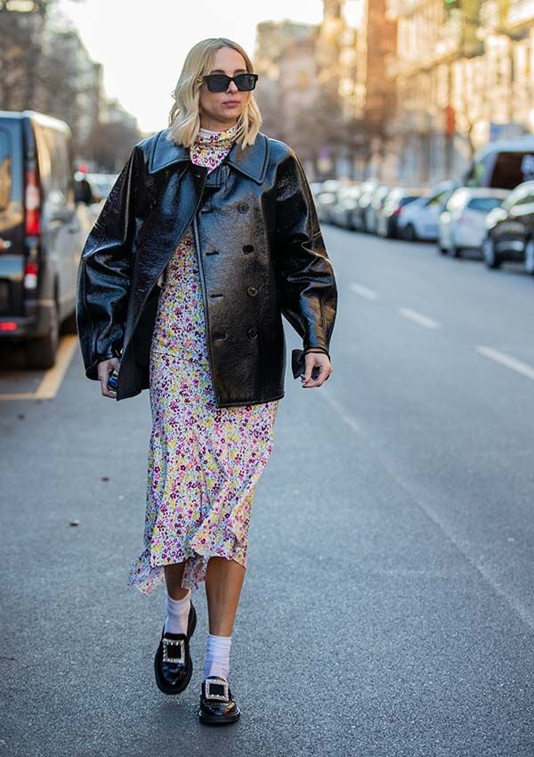 look vestido flores