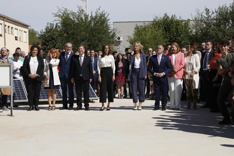 La reina Letizia en un instituto de Albacete