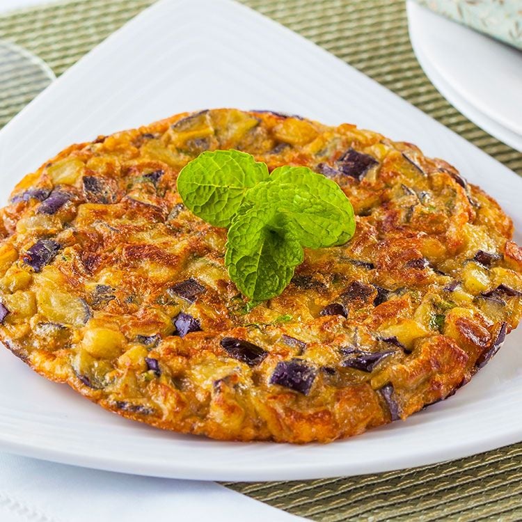 Tortilla de berenjena y patata