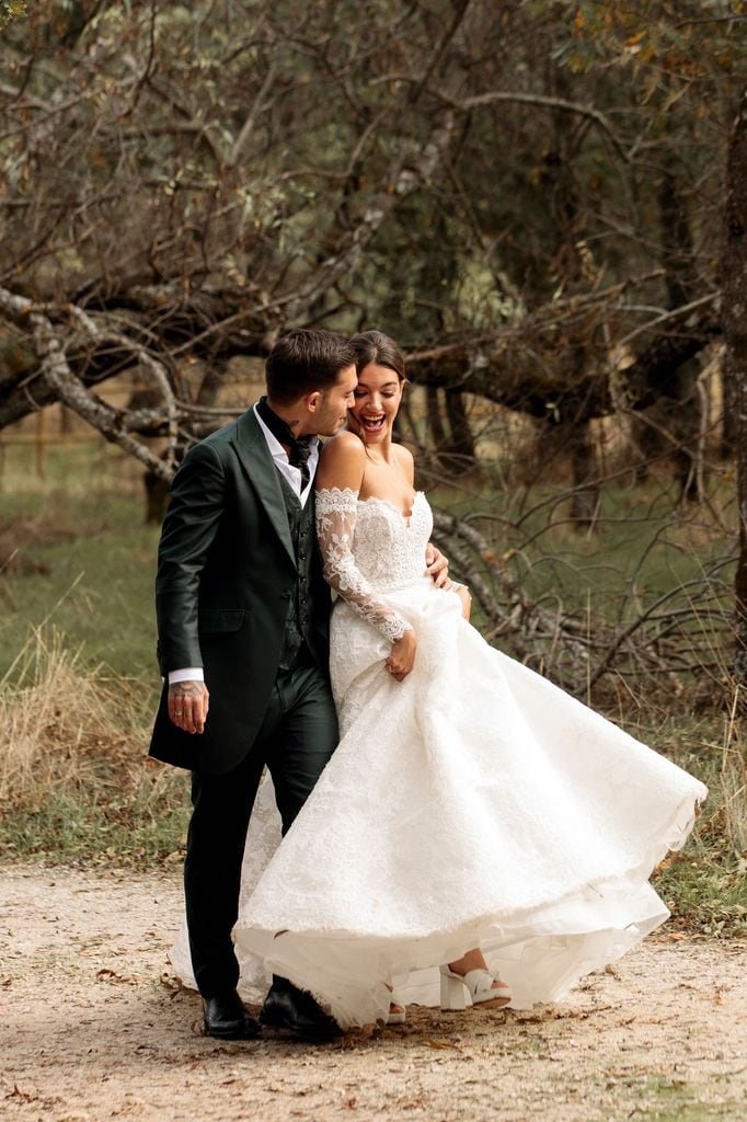 Víctor Elías y Ana Guerra en su boda