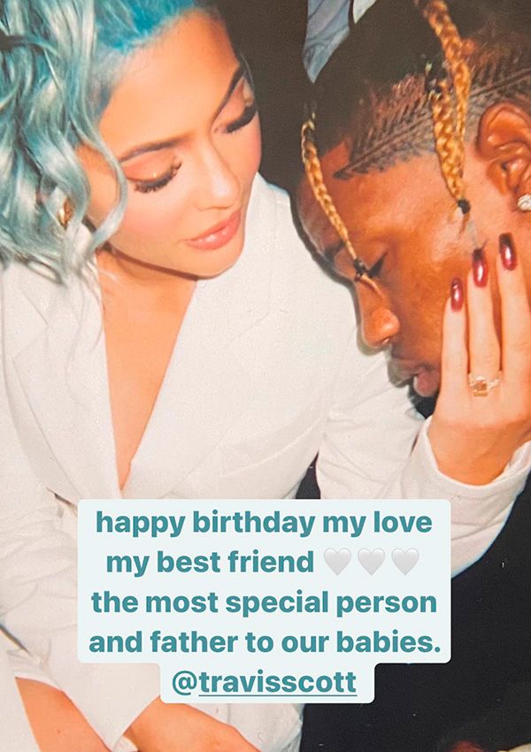 Kylie Jenner dedica un romántico mensaje a Travis Scott