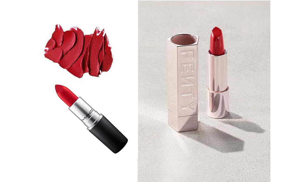 labial rojo mac y fenty icon