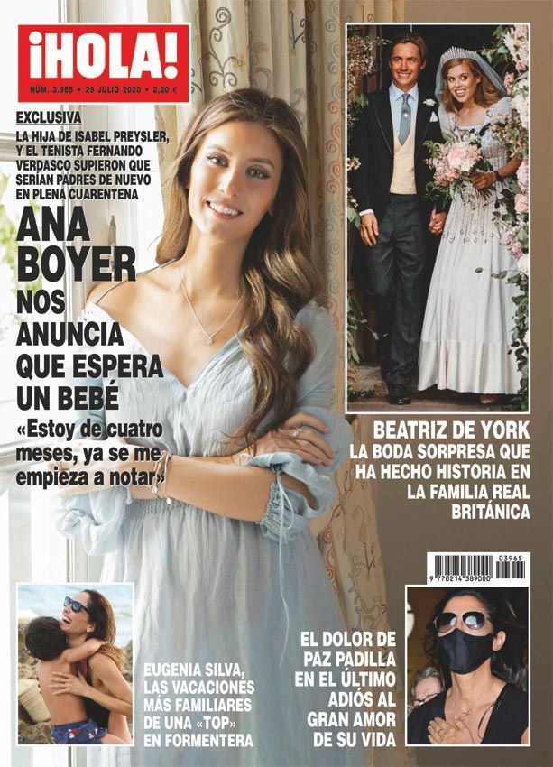 Portad de ¡HOLA! en la que Ana Boyer anuncia su segundo embarazo