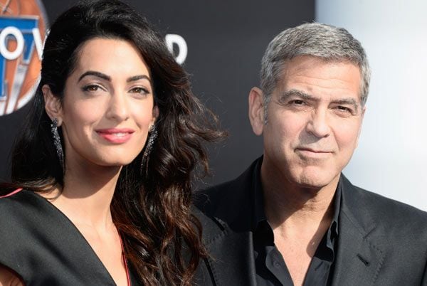 George y Amal Clooney durante la presentación de 'Tomorrowland' en Nueva York
