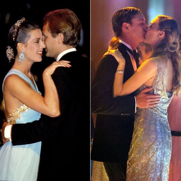 En agosto de 1989, Carolina de Mónaco y Stefano Casiraghi protagonizaron este romántico momento en el tradicional Baile de la Cruz Roja que se celebra en el Principado
