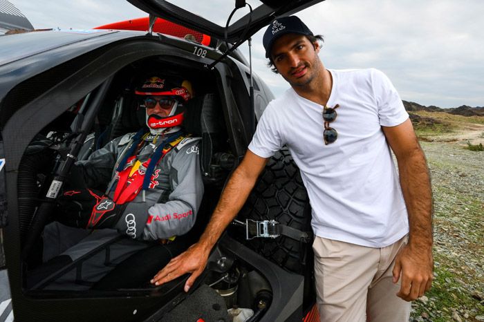 Carlos Sainz con su hijo Carlos