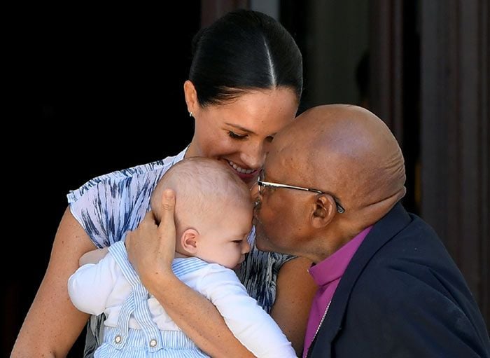 Meghan Markle, Archie y el arzobispo Desmond Tutu