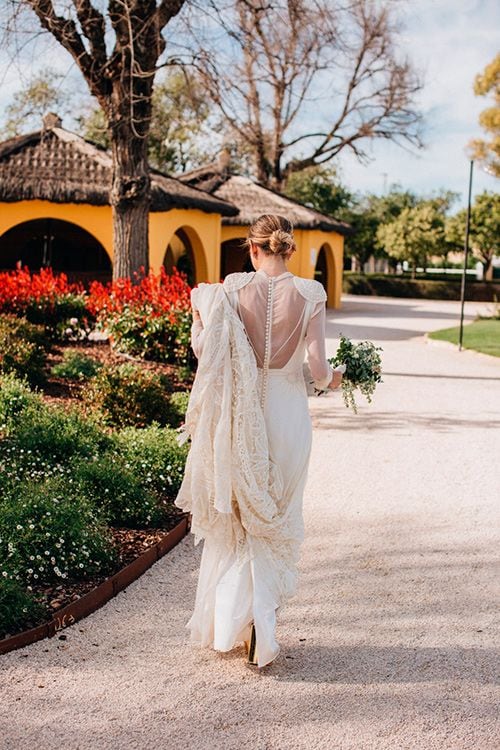 novia con vestido de Inés Martín Alcalde