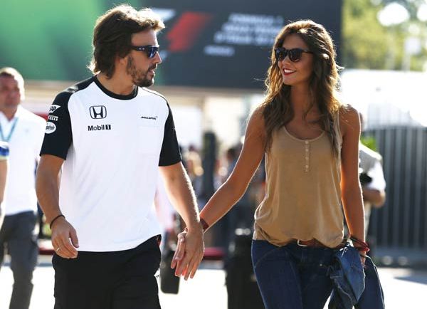 Lara Álvarez acompañó a Fernando Alonso durante el Gran Premio de Italia que tiene lugar en la localidad de Monza, al norte del país
