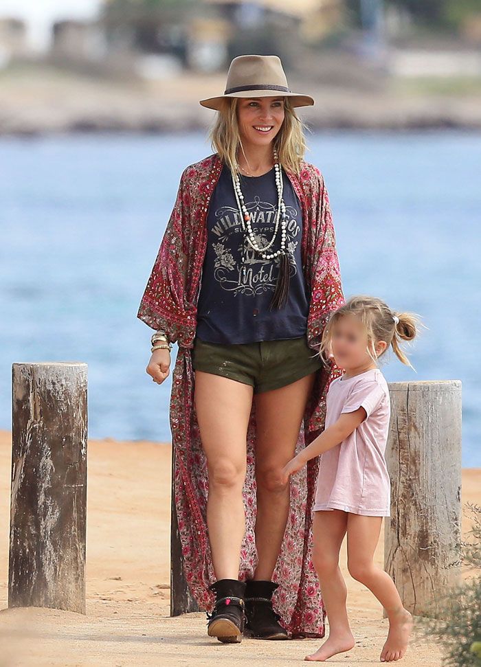 Elsa Pataky con su hija mayor, India, de cuatro años
