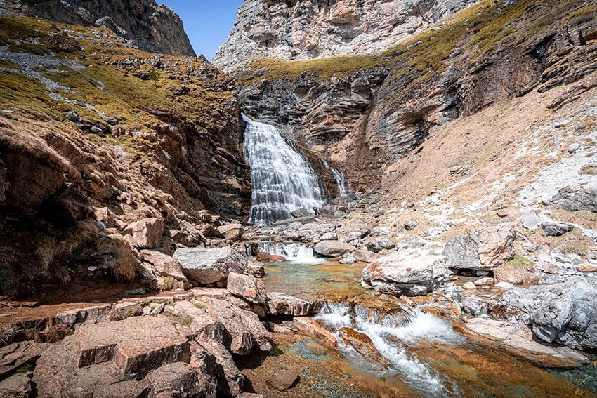 Cascada en el Parque Nacional de Ordesa y Monte Perdido, Huesca