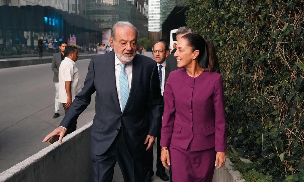Claudia Sheinbaum y Carlos Slim