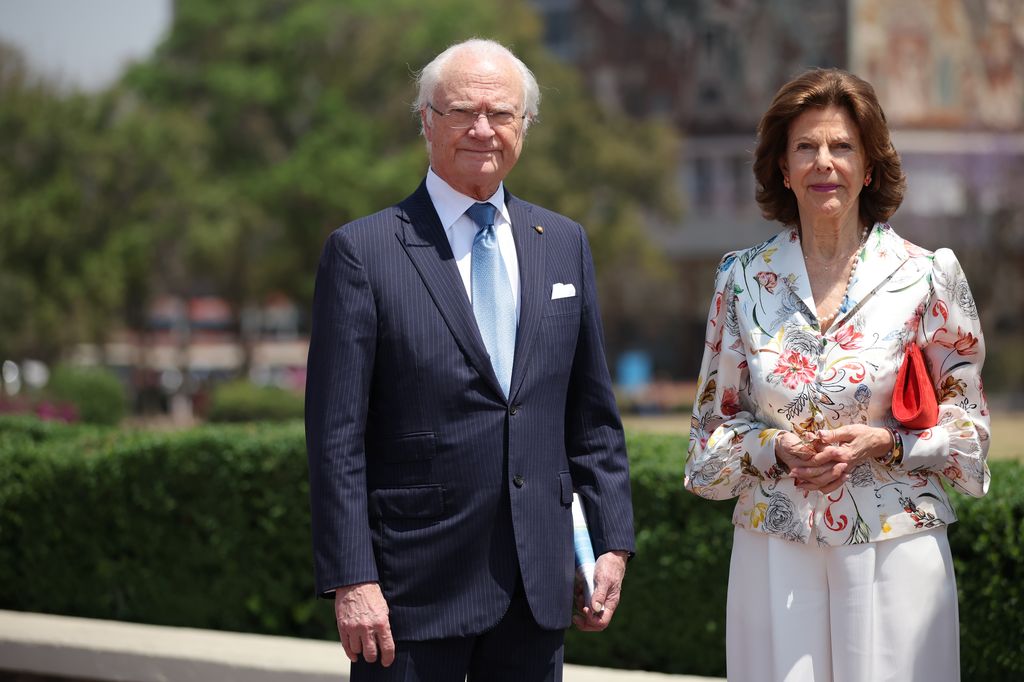 Rey Carlos XVI Gustavo y la reina Silvia