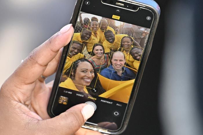 Los duques de Cambridge se hicieron un selfie con el equipo jamaicano de bobsled