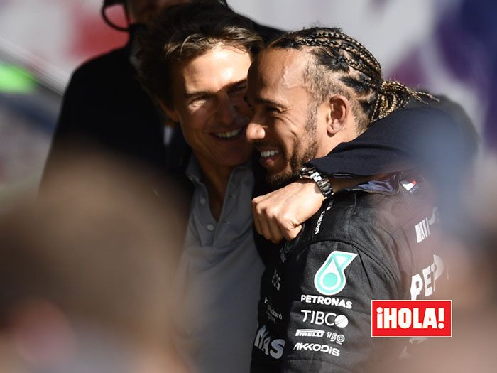 Imagen de Tom Cruise y Lewis Hamilton 