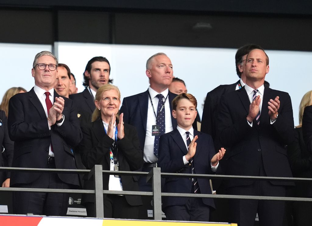 Principe Guillermo y príncipe George en la final de la Eurocopa el 14 de julio de 2024