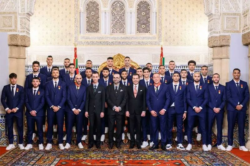 Mohamed VI con la selección nac+