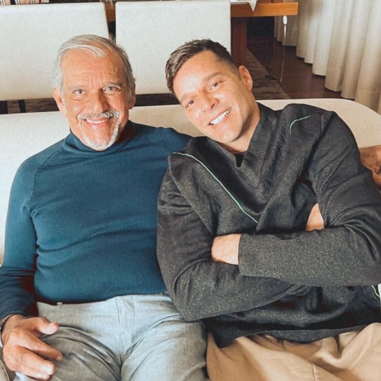 Ricky Martin y su papá Enrique Martín Negroni