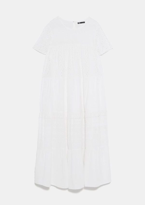 vestido blanco zara