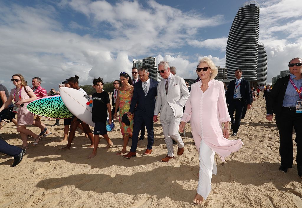 El matrimonio estuvo en Australia el año 2018 con motivo de la ceremonia de apertura de los Gold Coast Commonwealth Games, aquí caminan por Broadbeach, un barrio de Queensland