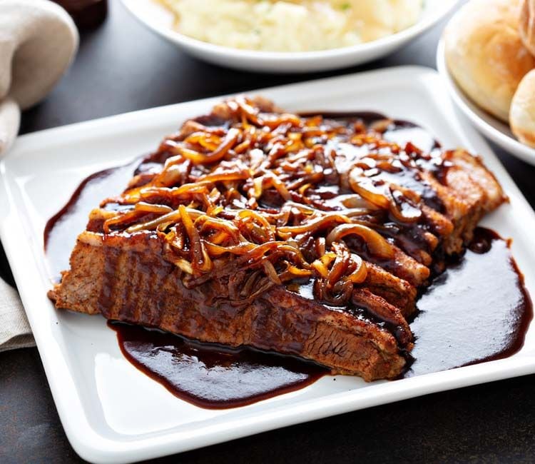 'Brisket' al horno con cebolla